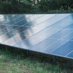 Ground-mounted solar panel array